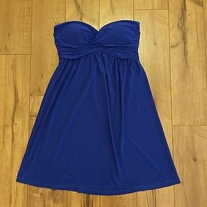Sweetheart Cut Strapless Blue Dress